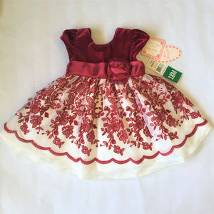 NWT Jona Michelle Girl Holiday Dress 18M Red White